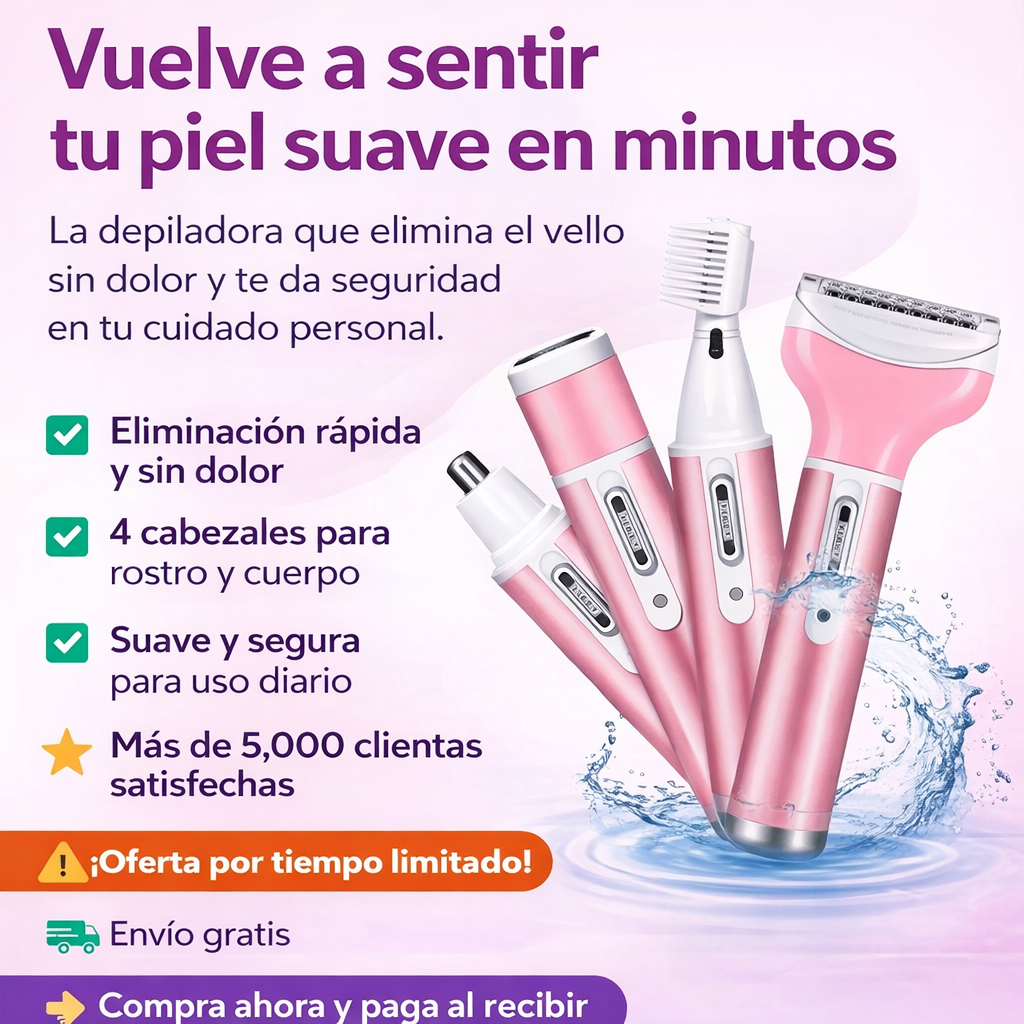 DEPILADORA MULTIFUNCIONAL 4 EN 1